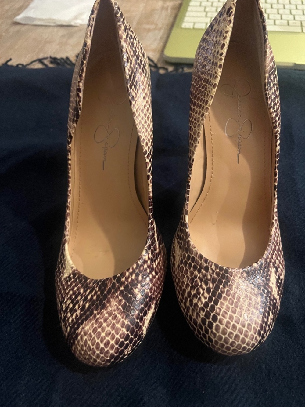 Jessica Simpson Python Embossed Pumps